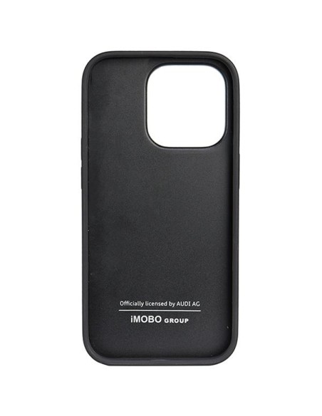 Audi tikros odos dėklas iPhone 14 Pro - juodas Audi tikros odos dėklas iPhone 14 Pro - juodas