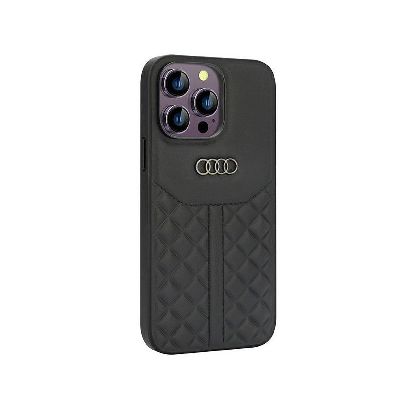 Audi tikros odos dėklas iPhone 14 Pro Max - juodas