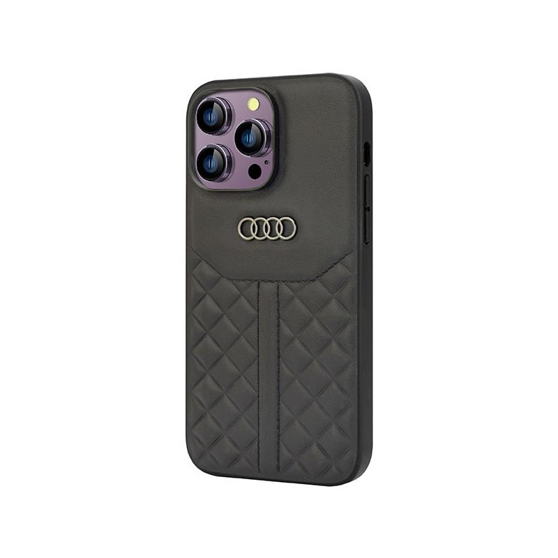 Audi tikros odos dėklas iPhone 14 Pro Max - juodas
