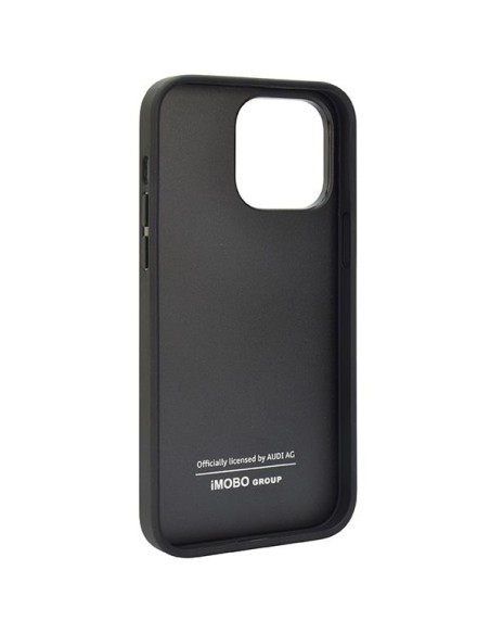 Audi tikros odos dėklas iPhone 14 Pro Max - juodas Audi tikros odos dėklas iPhone 14 Pro Max - juodas