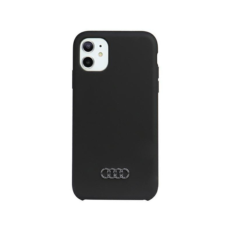 Audi silikoninis dėklas iPhone 11 / Xr - juodas