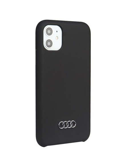 Audi silikoninis dėklas iPhone 12 / iPhone 12 Pro - juodas Audi silikoninis dėklas iPhone 12 / iPhone 12 Pro - juodas