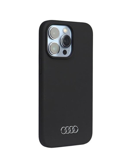 Audi silikoninis dėklas iPhone 13 Pro / iPhone 13 - juodas Audi silikoninis dėklas iPhone 13 Pro / iPhone 13 - juodas