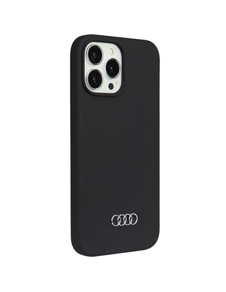 Audi silikoninis dėklas iPhone 13 Pro Max - juodas Audi silikoninis dėklas iPhone 13 Pro Max - juodas