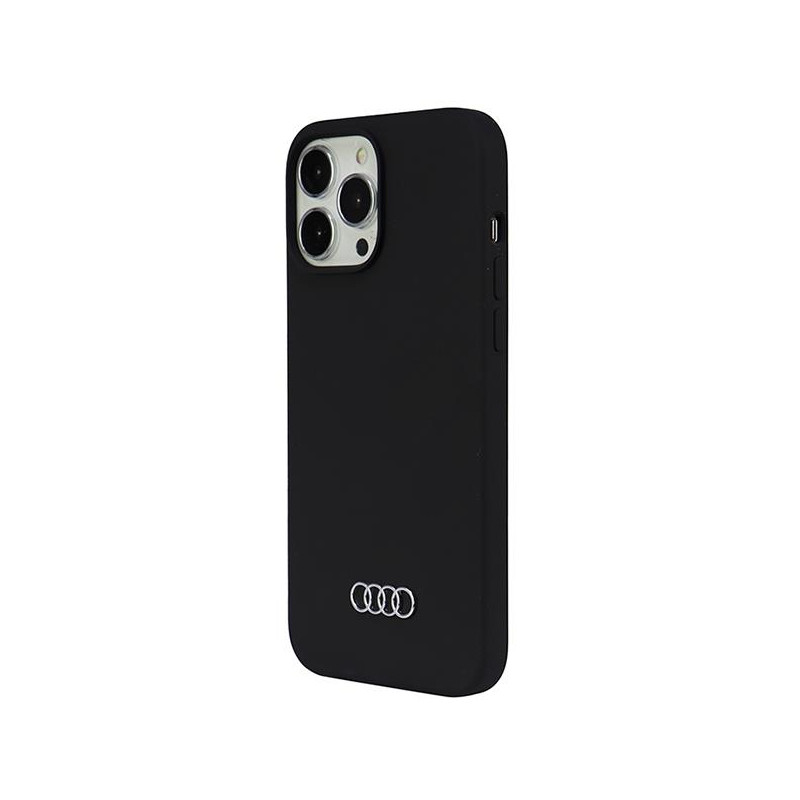 Audi silikoninis dėklas iPhone 13 Pro Max - juodas