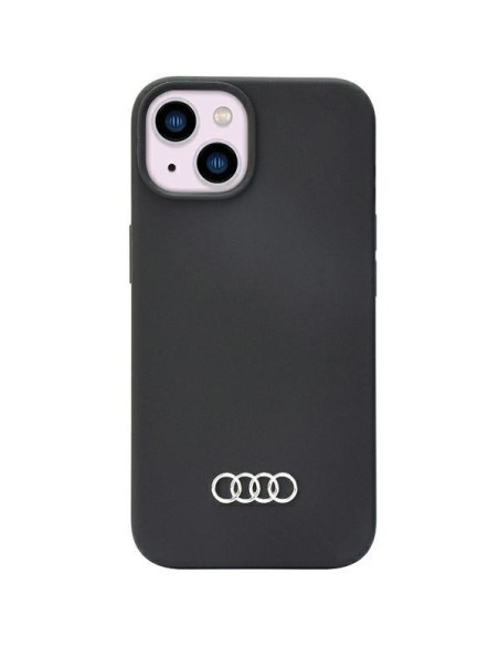 Audi silikoninis dėklas iPhone 14 - juodas Audi silikoninis dėklas iPhone 14 - juodas