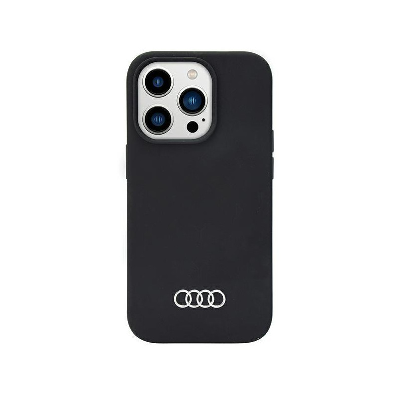 Audi silikoninis dėklas iPhone 14 Pro - juodas