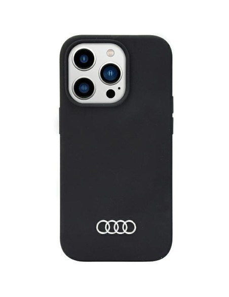 Audi silikoninis dėklas iPhone 14 Pro - juodas Audi silikoninis dėklas iPhone 14 Pro - juodas