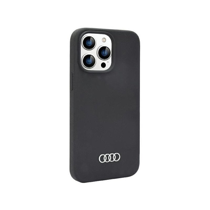 Audi silikoninis dėklas iPhone 14 Pro - juodas