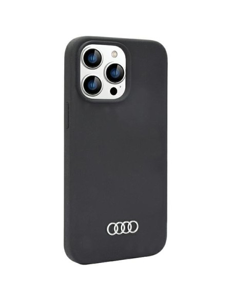 Audi silikoninis dėklas iPhone 14 Pro - juodas Audi silikoninis dėklas iPhone 14 Pro - juodas