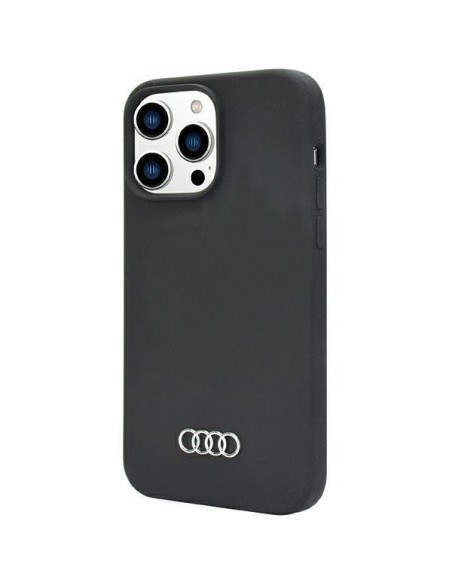 Audi silikoninis dėklas iPhone 14 Pro - juodas Audi silikoninis dėklas iPhone 14 Pro - juodas