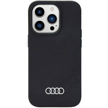 Audi silikoninis dėklas iPhone 14 Pro Max - juodas Audi silikoninis dėklas iPhone 14 Pro Max - juodas