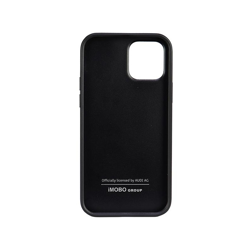 Audi sintetinės odos dėklas iPhone 12 / iPhone 12 Pro - juodas