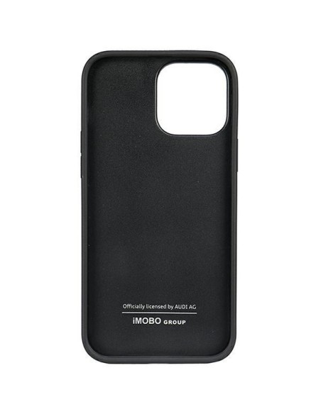 Audi sintetinės odos dėklas iPhone 13 Pro Max - juodas Audi sintetinės odos dėklas iPhone 13 Pro Max - juodas