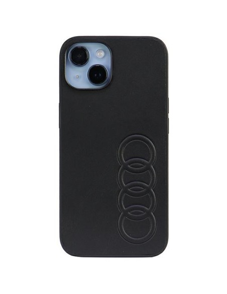 Audi sintetinės odos dėklas iPhone 14 - juodas Audi sintetinės odos dėklas iPhone 14 - juodas