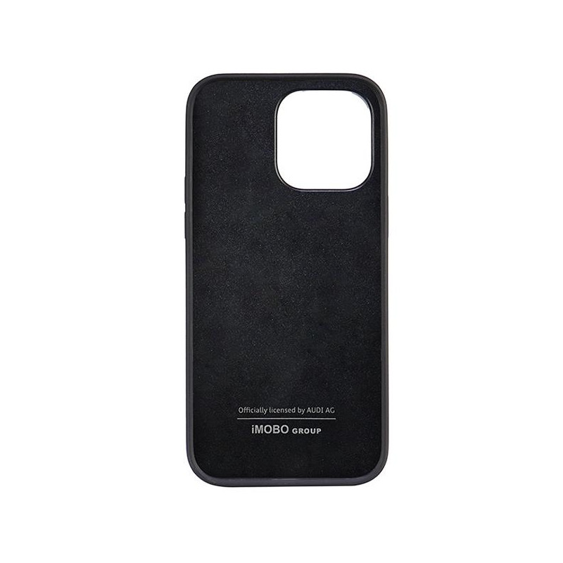 Audi sintetinės odos dėklas iPhone 14 Pro Max - juodas