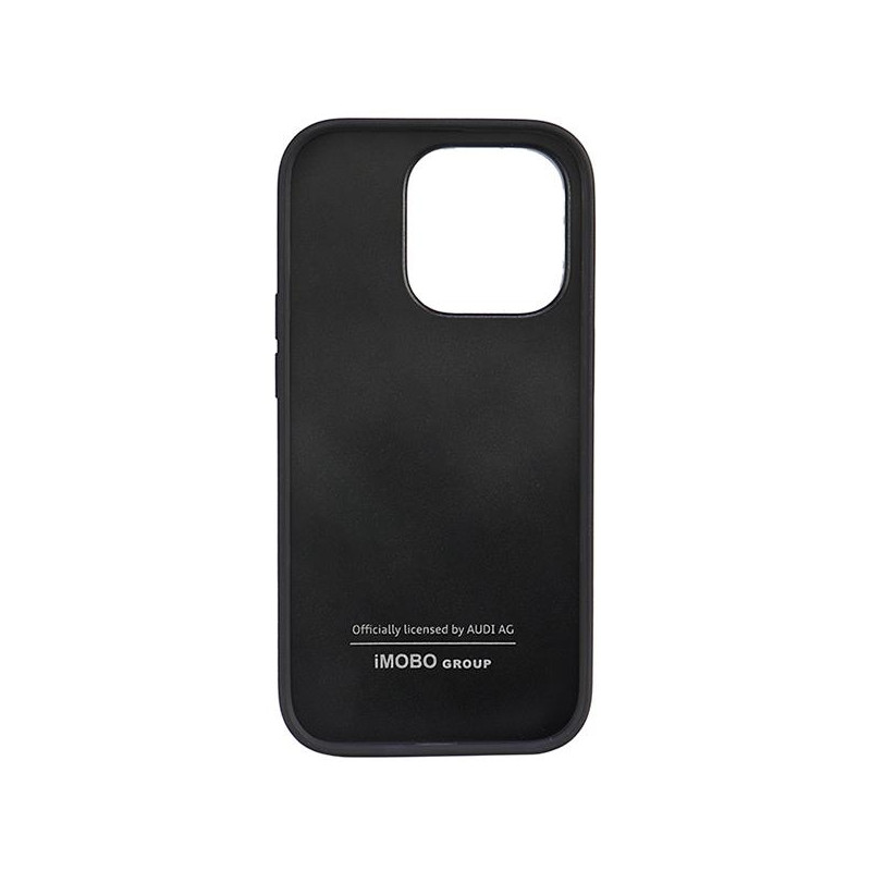 Audi sintetinės odos dėklas iPhone 14 Pro - juodas