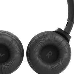 JBL Tune 510 ant ausies uždedamos belaidės ausinės – juodos