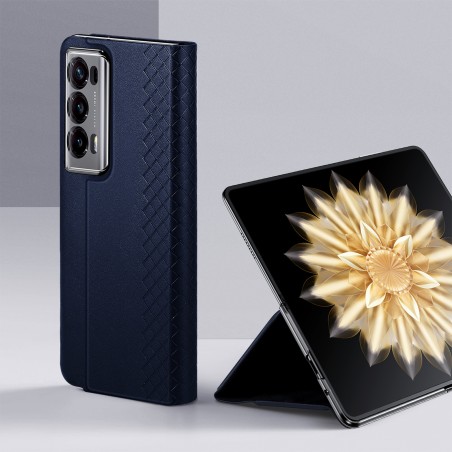 Dux Ducis Bril odinis dėklas su stovu ir pinigine Honor Magic V2 - mėlynas Dux Ducis Bril odinis dėklas su stovu ir pinigine Honor Magic V2 - mėlynas