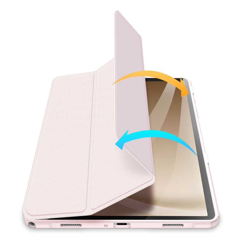 Dux Ducis Toby dėklas su atverčiamu stovu Samsung Galaxy Tab A9+ - rožinė