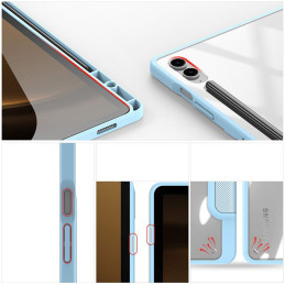 Dux Ducis Toby dėklas su atverčiamu stovu Samsung Galaxy Tab S9 FE Plus - mėlynas