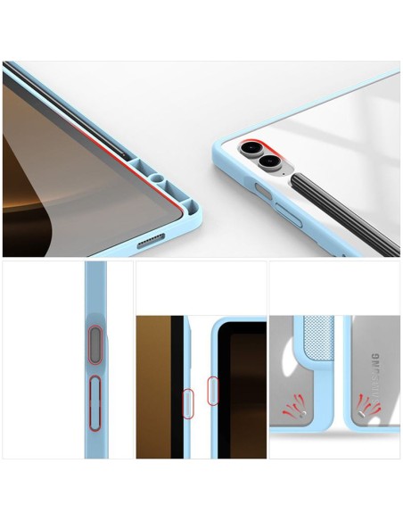 Dux Ducis Toby dėklas su atverčiamu stovu Samsung Galaxy Tab S9 FE Plus - mėlynas Dux Ducis Toby dėklas su atverčiamu stovu Samsung Galaxy Tab S9 FE Plus - mėlynas