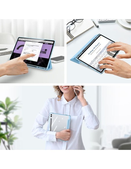 Dux Ducis Toby dėklas su atverčiamu stovu Samsung Galaxy Tab S9 FE Plus - mėlynas Dux Ducis Toby dėklas su atverčiamu stovu Samsung Galaxy Tab S9 FE Plus - mėlynas