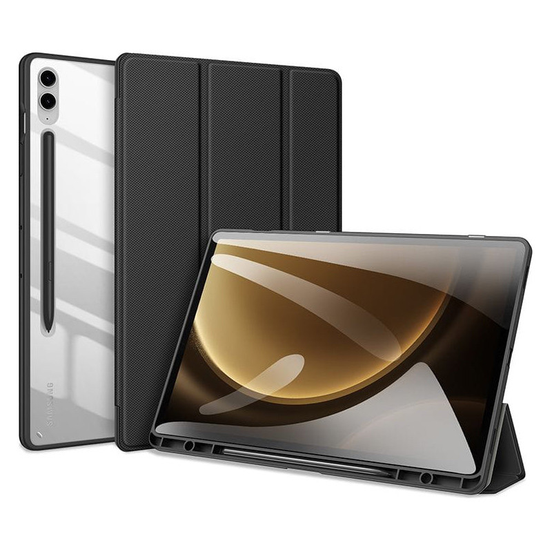 Dux Ducis Toby dėklas su atverčiamu stovu Samsung Galaxy Tab S9 FE Plus - juodas