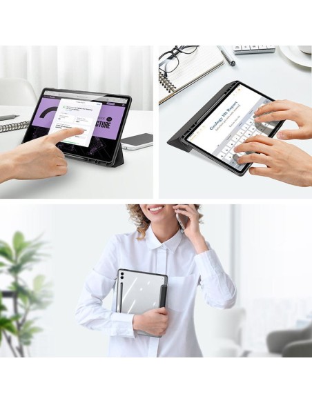 Dux Ducis Toby dėklas su atverčiamu stovu Samsung Galaxy Tab S9 FE Plus - juodas Dux Ducis Toby dėklas su atverčiamu stovu Samsung Galaxy Tab S9 FE Plus - juodas