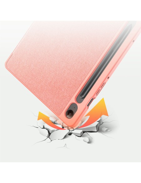 Dux Ducis Domo eko odos dėklas su stovu Samsung Tab S9 FE+ - rožinis Dux Ducis Domo eko odos dėklas su stovu Samsung Tab S9 FE+ - rožinis