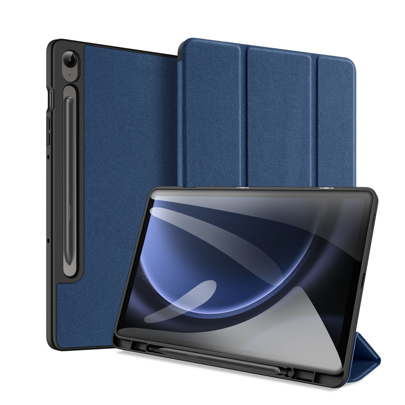 Dux Ducis Domo eko odos dėklas su stovu Samsung Tab S9 FE+ - mėlynas