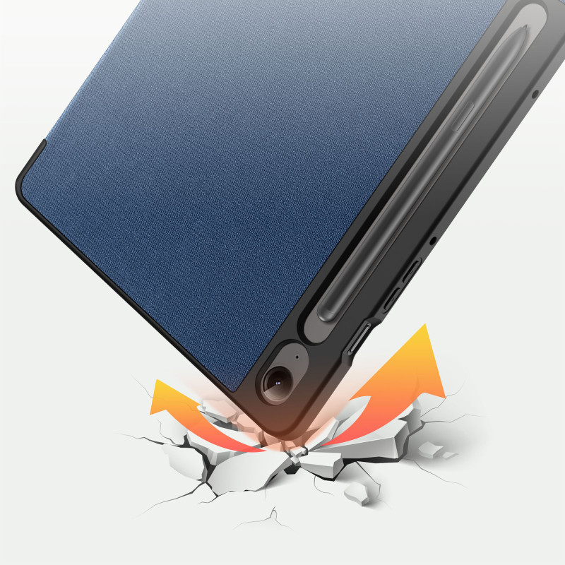 Dux Ducis Domo eko odos dėklas su stovu Samsung Tab S9 FE+ - mėlynas