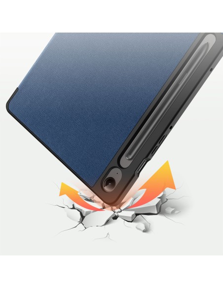 Dux Ducis Domo eko odos dėklas su stovu Samsung Tab S9 FE+ - mėlynas Dux Ducis Domo eko odos dėklas su stovu Samsung Tab S9 FE+ - mėlynas