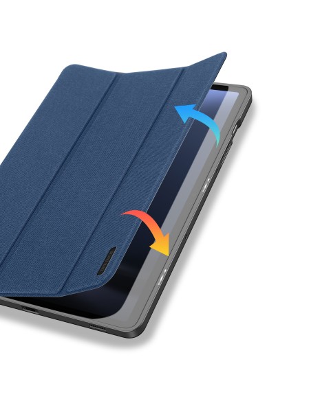 Dux Ducis Domo eko odos dėklas su stovu Samsung Tab S9 FE+ - mėlynas Dux Ducis Domo eko odos dėklas su stovu Samsung Tab S9 FE+ - mėlynas