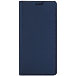 Dux Ducis Skin Pro ekologiškos odos dėklas, skirtas Xiaomi Poco M6 Pro / Redmi 12/ Redmi 12R - mėlynas