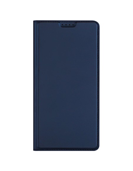 Dux Ducis Skin Pro ekologiškos odos dėklas, skirtas Xiaomi Poco M6 Pro / Redmi 12/ Redmi 12R - mėlynas