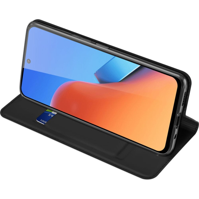 Dux Ducis Skin Pro ekologiškos odos dėklas, skirtas Xiaomi Poco M6 Pro/ Redmi 12/ Redmi 12R - juodas