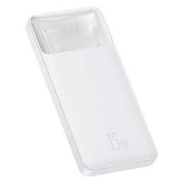 Bipow maitinimo blokas su ekranu 10000mAh USB-A microUSB kabelis 0,25m baltas