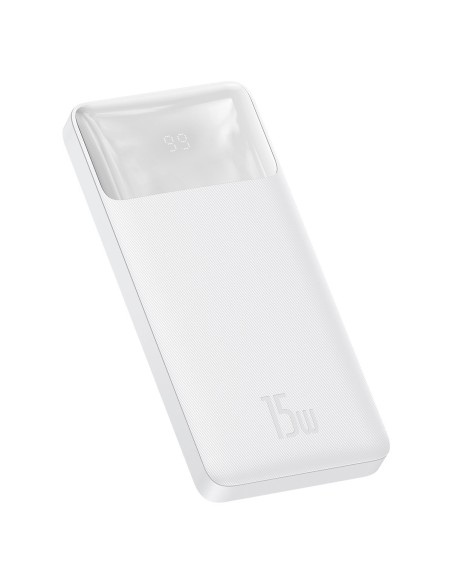 Bipow maitinimo blokas su ekranu 10000mAh USB-A microUSB kabelis 0,25m baltas