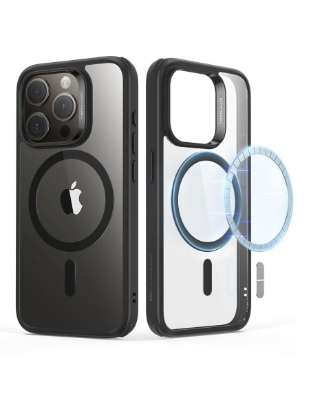 ESR Classic Hybrid Halolock MagSafe dėklas, skirtas iPhone 15 Pro Max – skaidrus ir juodas