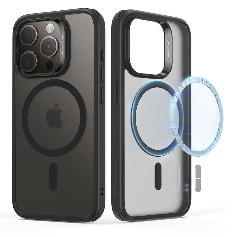 ESR Classic Hybrid Halolock MagSafe dėklas skirtas iPhone 15 Pro Max - matinė juoda