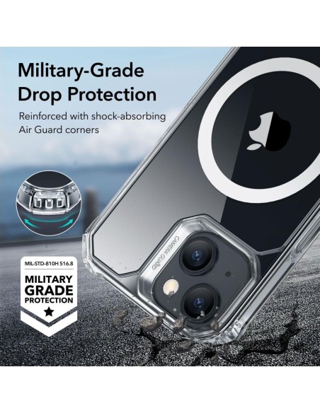 ESR Air Armor Halolock MagSafe dėklas iPhone 15 - skaidrus