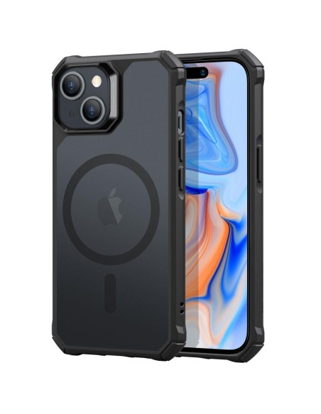 ESR Air Armor Halolock MagSafe dėklas iPhone 15 - matinė juoda