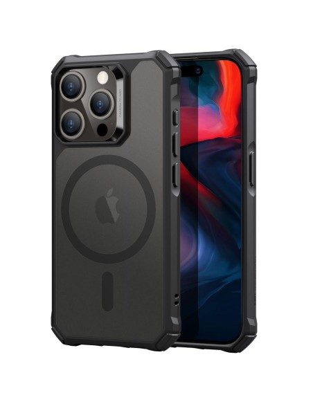 ESR Air Armor Halolock MagSafe dėklas iPhone 15 Pro - matinė juoda