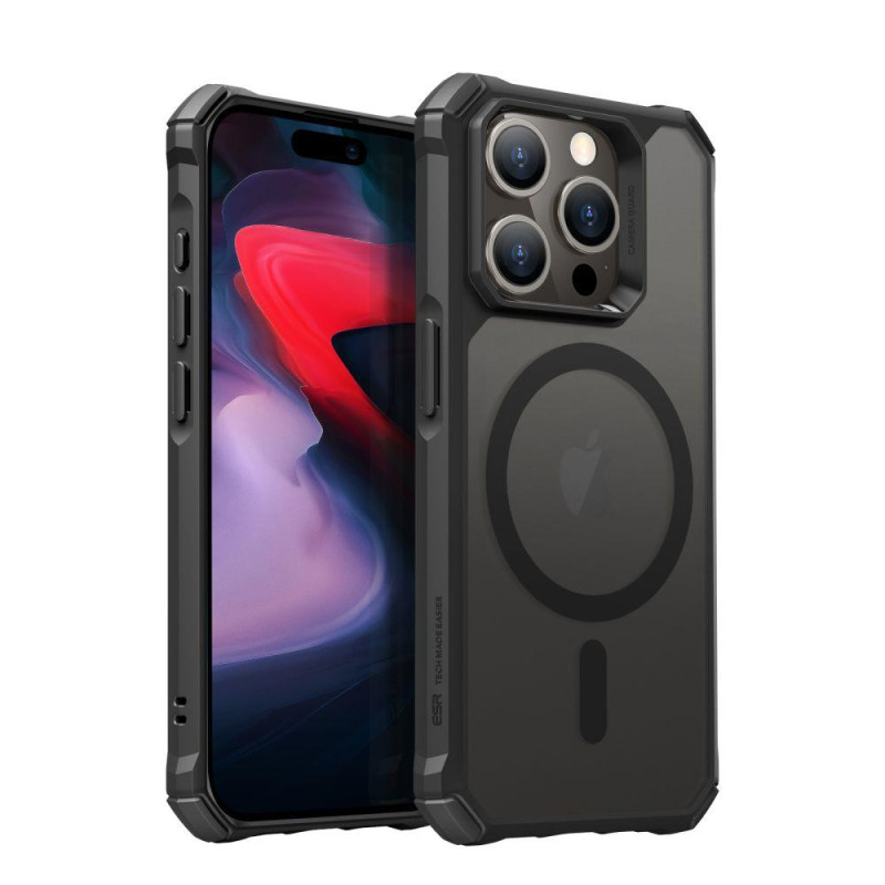 ESR Air Armor Halolock MagSafe dėklas iPhone 15 Pro - matinė juoda