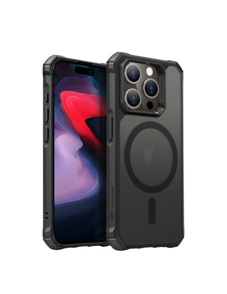 ESR Air Armor Halolock MagSafe dėklas iPhone 15 Pro - matinė juoda