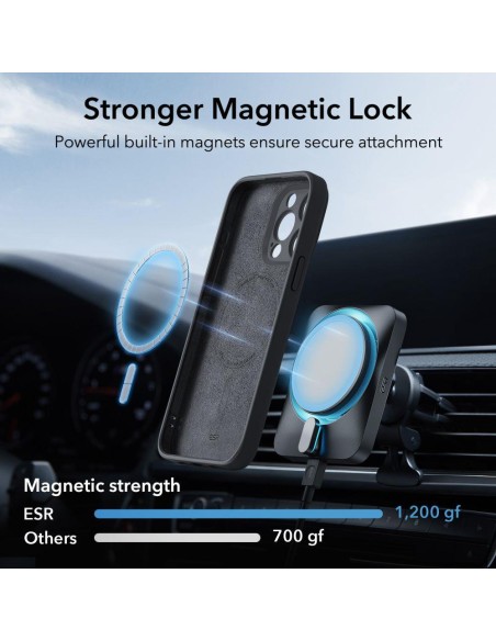 ESR Cloud Halolock MagSafe dėklas iPhone 15 Pro - juodas ESR Cloud Halolock MagSafe dėklas iPhone 15 Pro - juodas