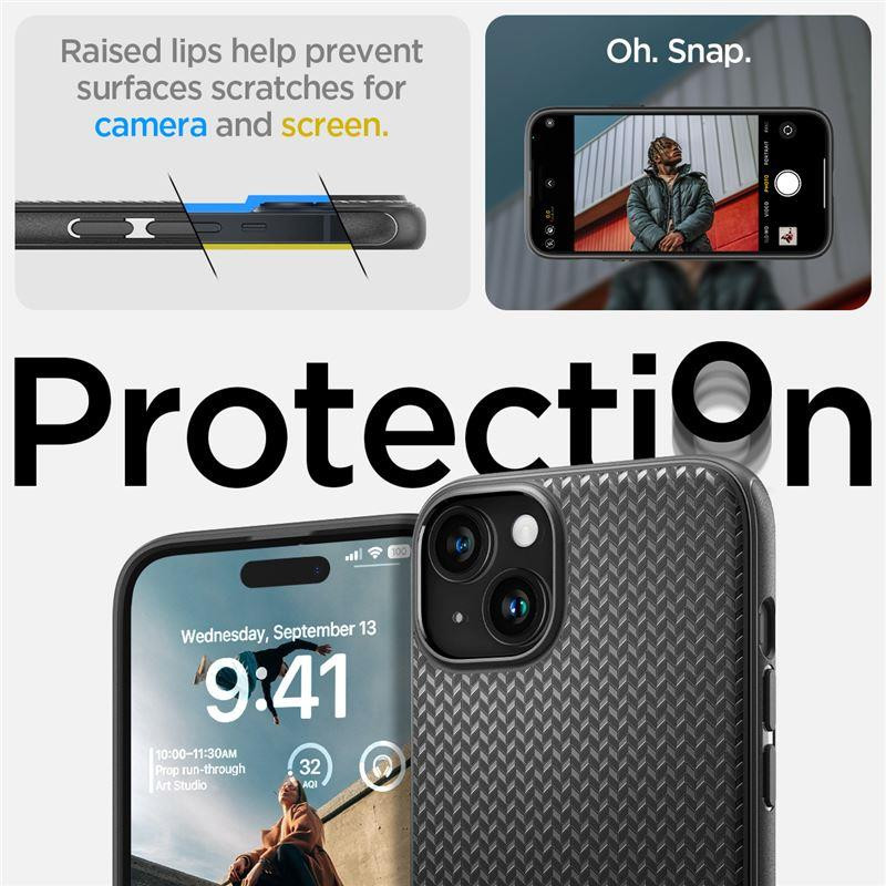 Spigen Mag Armor MagSafe dėklas iPhone 15 - matinė juoda