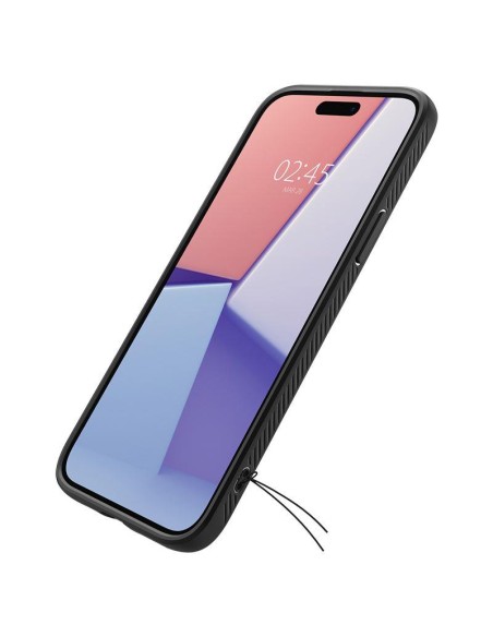Spigen Liquid Air dėklas, skirtas iPhone 15 - matinė juoda
