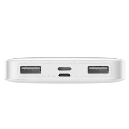 Bipow maitinimo blokas su ekranu 10000mAh USB-A microUSB kabelis 0,25m baltas